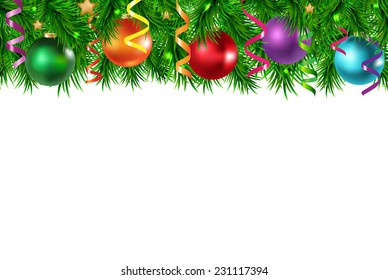 Xmas Border With Golden Stars With Gradient Mesh, Vector Illustration