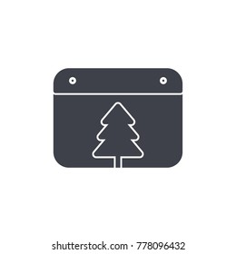 xmas calender icon glyph