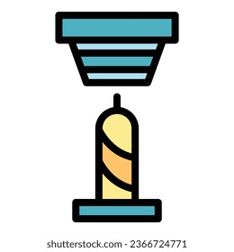 Xmas candle making icon outline vector. Craft factory. Propolis interior color flat