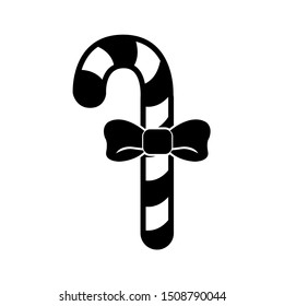 Xmas candy cane icon, logo isolated on white background