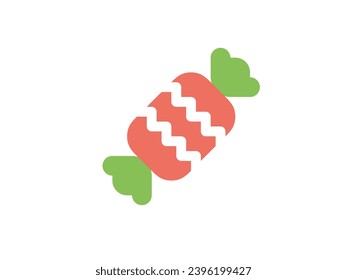 Xmas Candy Christmas elements Icon. Colourful flat vector illustration .