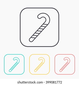 xmas candy color icon set 