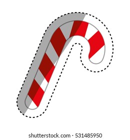 Xmas candy stick icon vector illustration graphic design