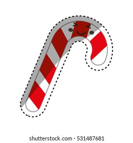 Xmas candy stick icon vector illustration graphic design