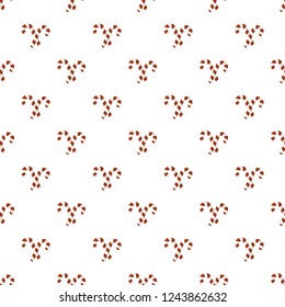 Xmas candy stick pattern seamless vector repeat for any web design