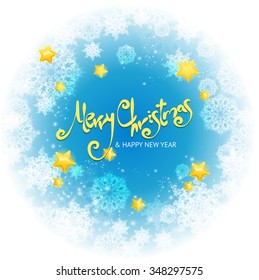 Xmas Card Background with Text. Vector illustration