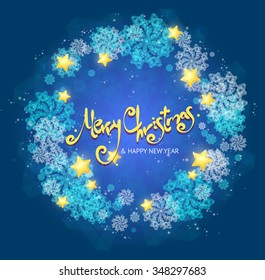 Xmas Card Background with Text. Vector illustration