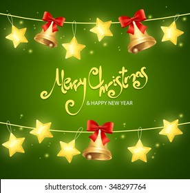 Xmas Card Background with Text. Vector illustration