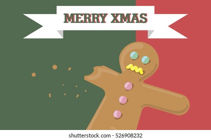 xmas card with ginger man 