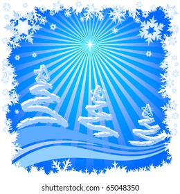 Xmas card. Illustration in vector