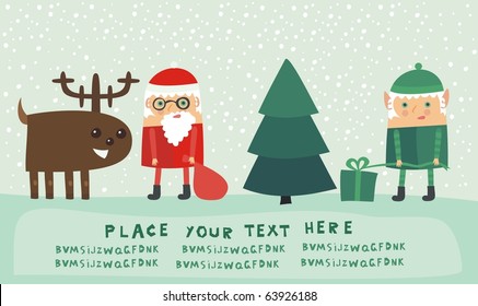 xmas card with some free space for your text