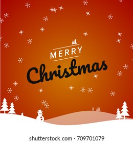 Xmas card template background, red, square layout.