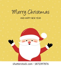 Xmas card with wishes. Merry Christmas and Happy New Year Vector