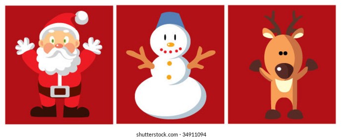 Xmas character open hand