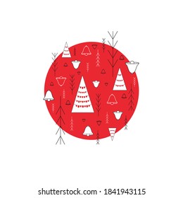 Xmas. Christmas icon. New year decor and christmas set.