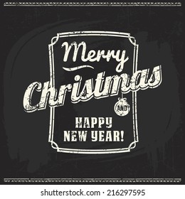 xmas classic chalk script letterhead on a chalkboard smiling classic holiday star seasonal vacation background scene new ceremony xmas celebration dancing classical letterhead ribbon calling invite re