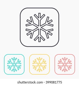 xmas color icon set of snow 