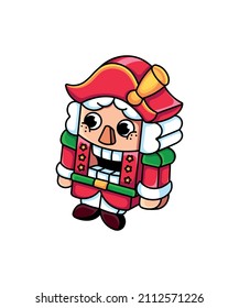 Xmas concept cute and funny characters