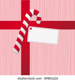 xmas concept with stripy candy cane