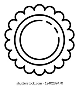 Xmas cookie icon. Outline xmas cookie vector icon for web design isolated on white background