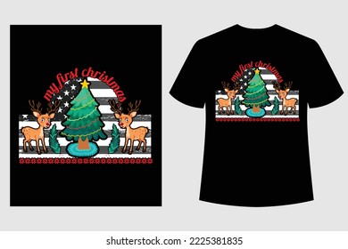 X-mas day or Christmas day t-shirt design
