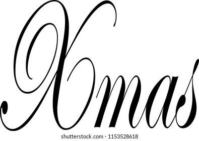 Xmas day text sign illustration on whiteBackground
