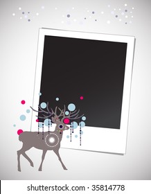 x'mas decorated photo template