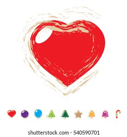 xmas decorations vector