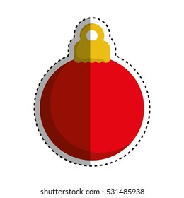 xmas decorative ball icon vector illustration graphic design