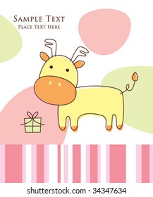 xmas deer greeting