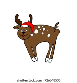 xmas deer vector