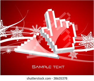 Xmas design with computer cursors