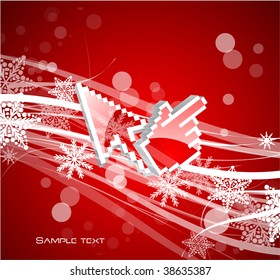 Xmas design with computer cursors