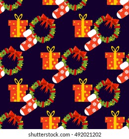 Xmas design wallpaper christmas pattern new year celebration vector. 
