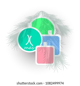 xmas elegant greeting card vector illustration.
