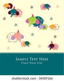 xmas elephant greeting