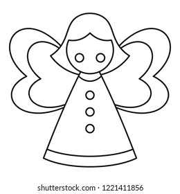 Xmas fairy icon. Outline xmas fairy vector icon for web design isolated on white background