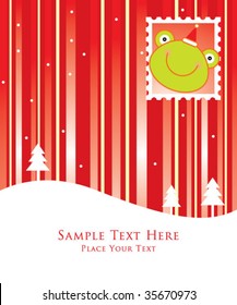 xmas frog stamp