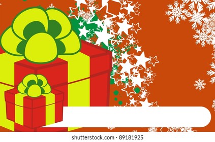 xmas gift box background in vector format
