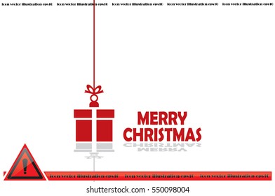 xmas gift icon vector illustration eps10