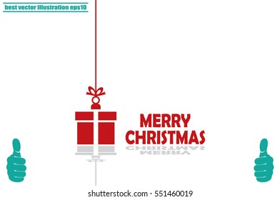 xmas gift icon vector illustration