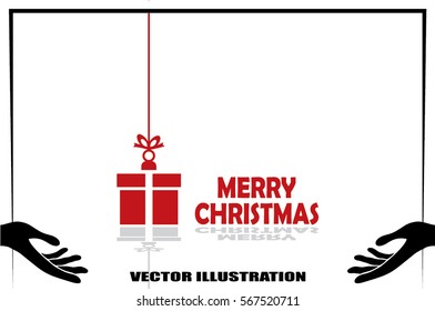 xmas gift icon vector illustration eps10
