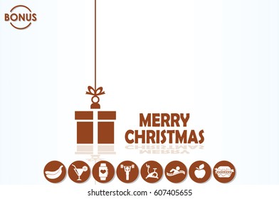 xmas gift icon vector illustration eps10