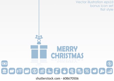 xmas gift icon vector illustration eps10