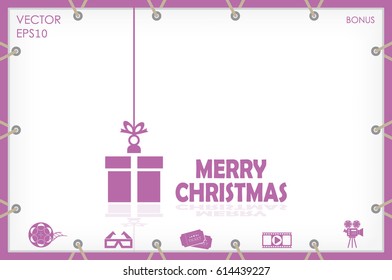 xmas gift icon vector illustration eps10