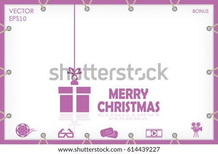 xmas gift icon vector illustration eps10