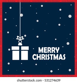 xmas gift vector icon
