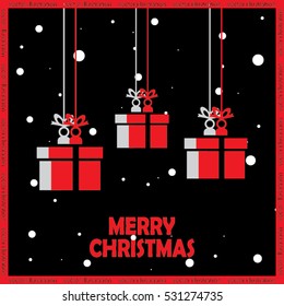 xmas gift vector icon