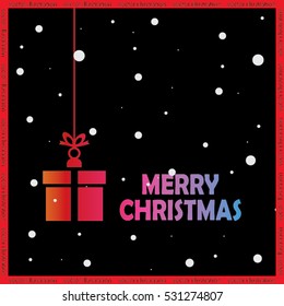 xmas gift vector icon