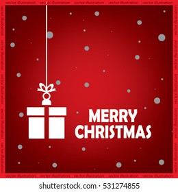 xmas gift vector icon